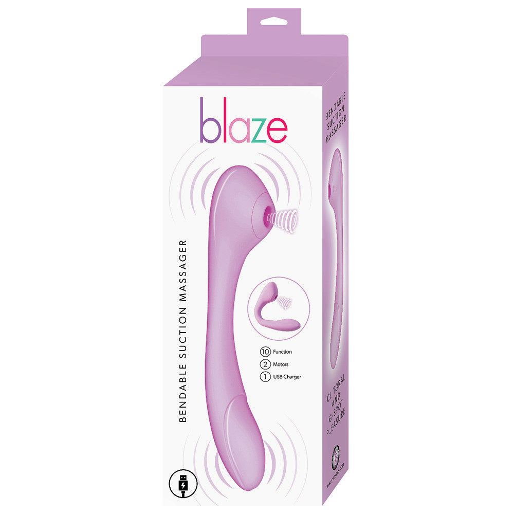 Nasstoys Blaze Bendable Suction Massager (Lavender)