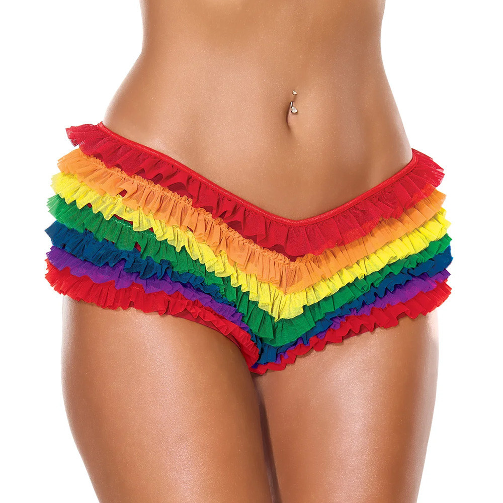 Coquette International Lingerie Last Tango Booty Shorts (Rainbow)