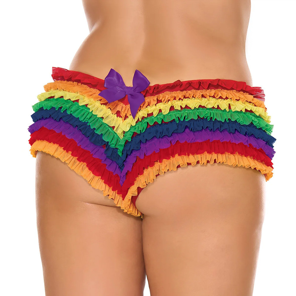 Coquette International Lingerie Last Tango Booty Shorts (Rainbow)