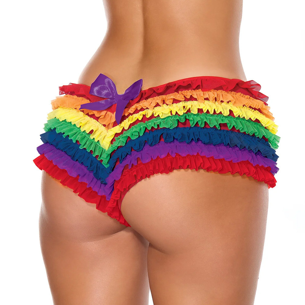 Coquette International Lingerie Last Tango Booty Shorts (Rainbow)