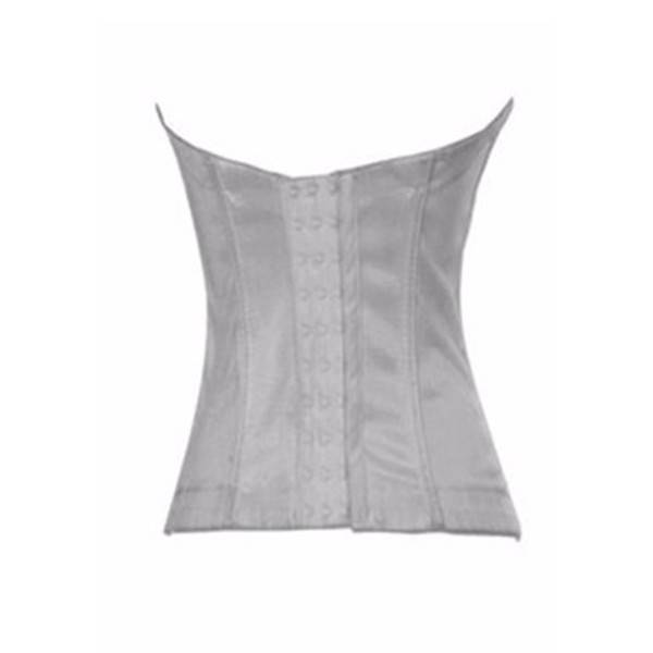 Premium Products White Satin Bustier with Hook & Eye Closure
