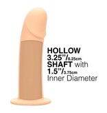 Cal Exotics PPA Hollow Silicone Strap-On with Jock Strap (Ivory)