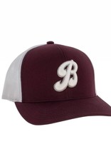 Curved 'B" Mesh Cap Maroon OSFA