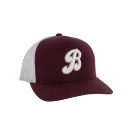 Curved 'B" Mesh Cap Maroon OSFA
