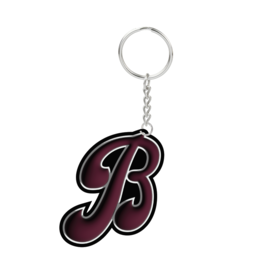 Rubber Keychain-"B" Logo