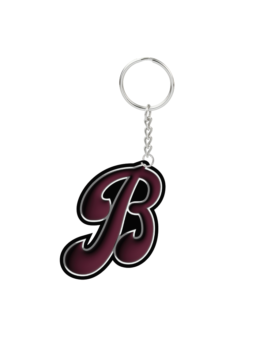 Rubber Keychain-"B" Logo