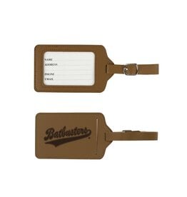 Leather Luggage Tag-Batbusters Logo