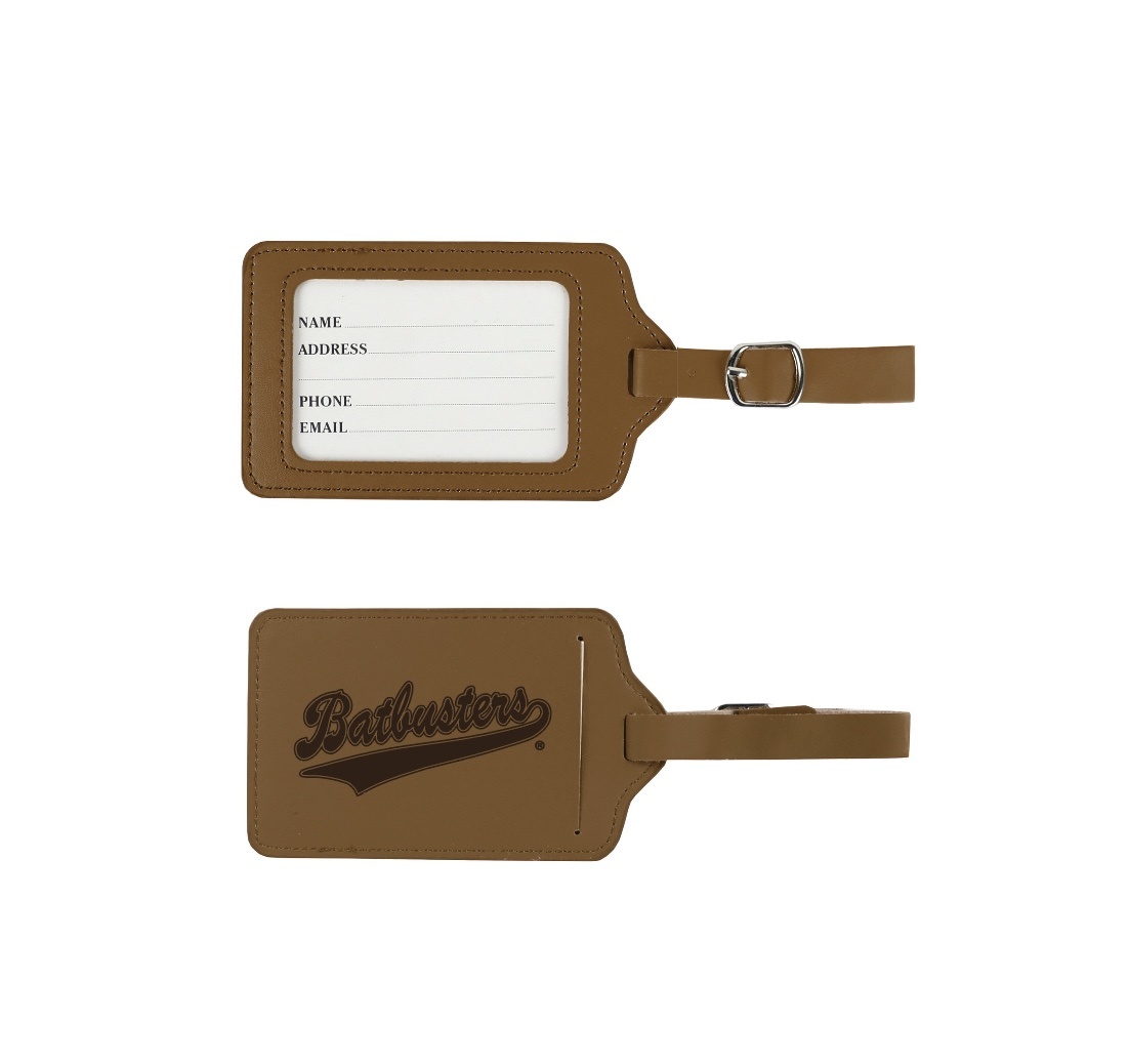 Leather Luggage Tag-Batbusters Logo