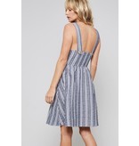 Promesa Dress-Striped Button Down, Fit & Flare