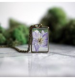 The Pretty Pickle Necklace-Birth Month Flower, JULY, Larkspur