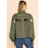 Gilli Clothing Jacket Utility Style with Tassels & Aztec Trim
