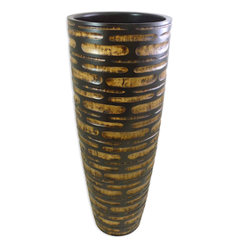Mango Wood XL Chiseled Vase