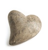 My Spirit Garden Eco-Concrete Heart of Stone (5”x 6”) - GREY