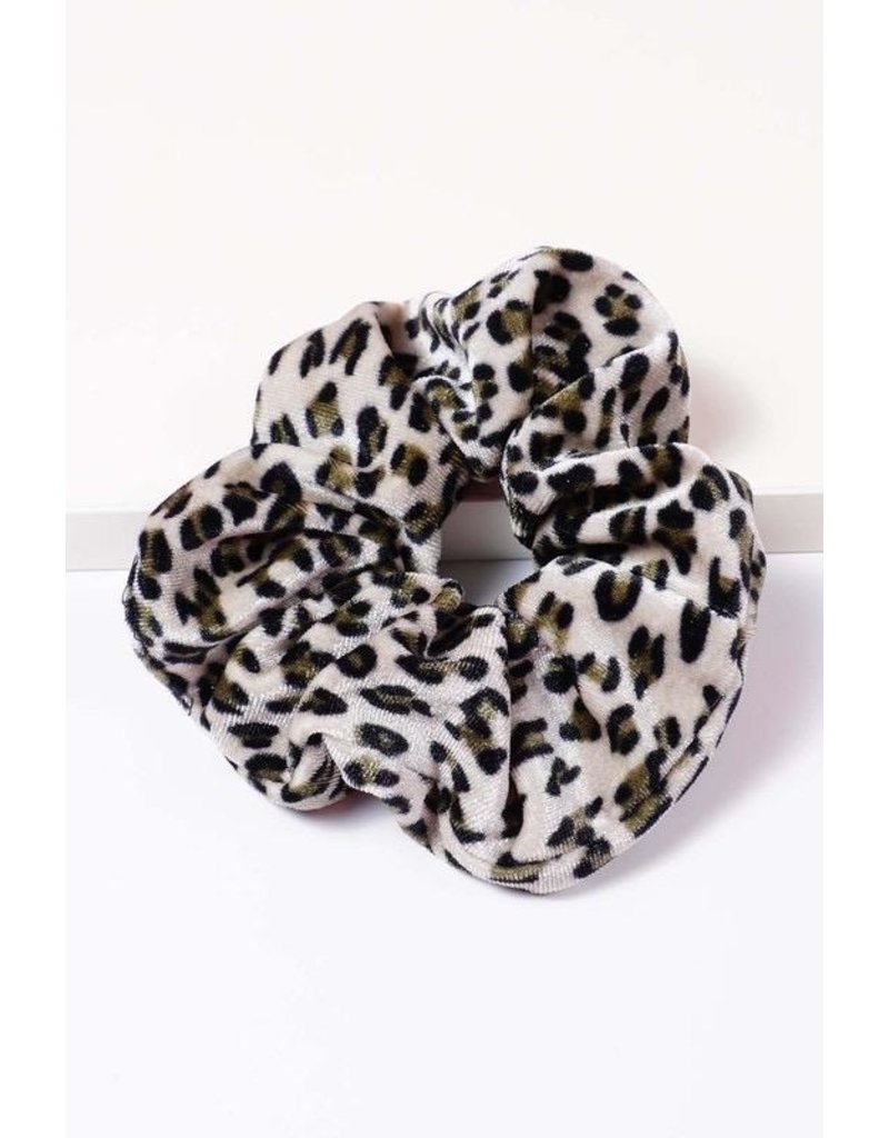 Amerikan Basics Scrunchie-Velvet Leopard (any color)