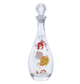 Glass Decanter with Floral Decal
