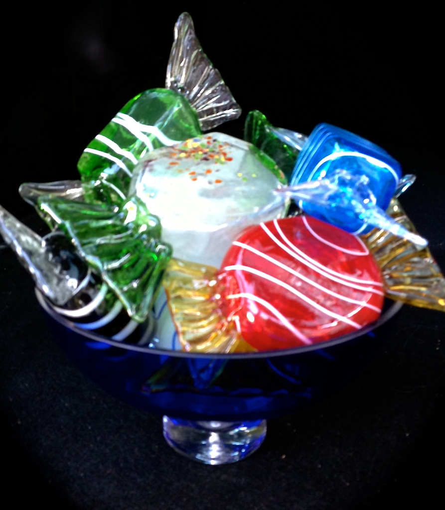 Blown Glass Candy Bowl