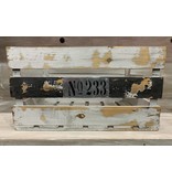 Striped Wooden Crate