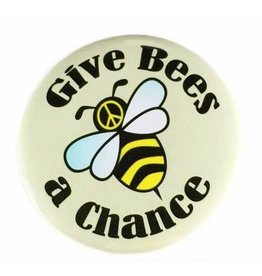 Good Eye Press Pinback Button-Give Bees A Chance