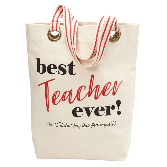 Best Teacher Grommet Canvas Tote Bag