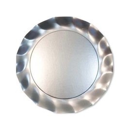 Sophistiplate Sophistiplate Petalo Dinner Plates Satin Silver  CLOSEOUT/ NO RETURN
