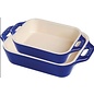 Staub Staub Ceramic Rectangular Baking Dish 2pc Set Dark Blue