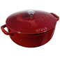 Staub Staub Essential French Oven Round 3.75 Qt Rooster Lid Grenadine