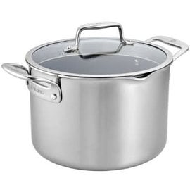 Zwilling J.A. Henckels Zwilling Clad CFX Stainless Steel Ceramic Nonstick 8 Qt Stock Pot  with Lid