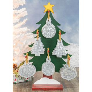Hanna's Handiworks Frost Holiday Greeting Ornament Assorted CLOSEOUT/NO RETURN