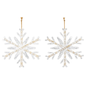 Hanna's Handiworks Metallic Wood Snowflake Hanger Assorted 15.5" CLOSEOUT/ NO RETURN