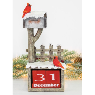 Hanna's Handiworks Cardinal Mailbox Countdown Tabletop Resin CLOSEOUT/ NO RETURN