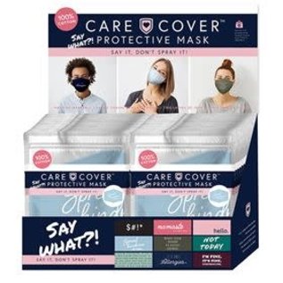 DM Merchandising Inc DM Merchandising Care Cover Say What?! Protective Face Mask Assorted CLOSEOUT/NO RETURN