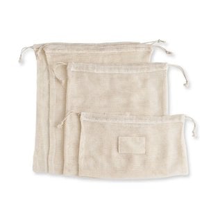 Harold Import Company Inc. HIC Beyond Gourmet Organic Cotton Produce Bags set of 4