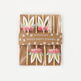 One Hundred 80 Degrees One Hundred 80 Degrees Easter Paper Straws 8 inch set of 4 CLOSEOUT/ NO RETURN