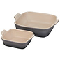 Le Creuset Le Creuset Heritage Square Dishes set of 2 Oyster Grey.