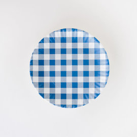 One Hundred 80 Degrees One Hundred 80 Degrees Blue Gingham Melamine "Paper" Plates set of 4 CLOSEOUT