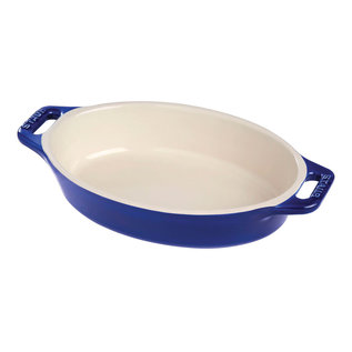 Staub Staub Ceramic Oval Baking Dish 11 inch Dark Blue
