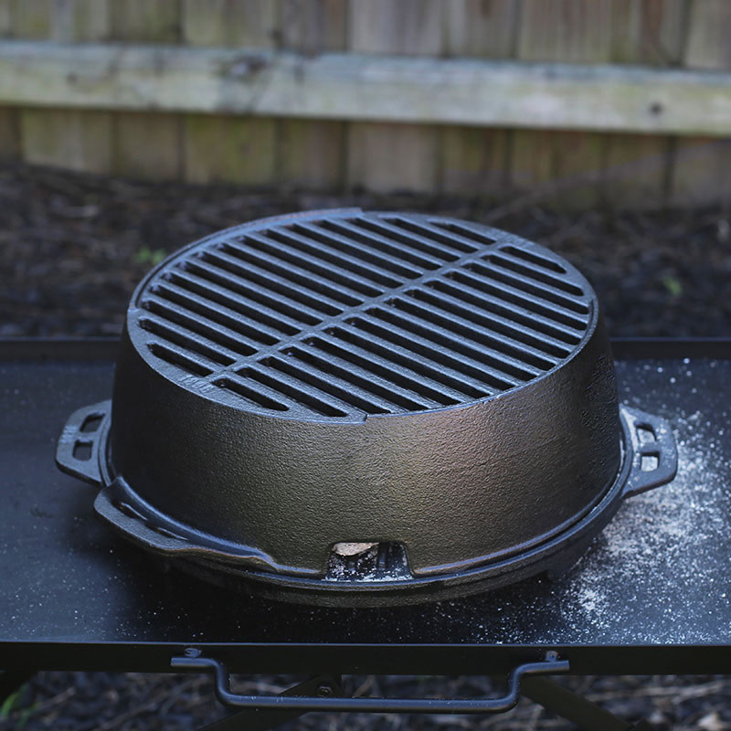Lodge Cast Iron Portable Round Kickoff Grill 12 Inch Murphys Department Store 