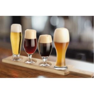 Final Touch Final Touch 6 Piece Beer Tasting Paddle Set dark wood