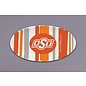 Magnolia Lane Magnolia Lane OSU Striped Oval Platter 12 inch