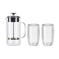 Zwilling J.A. Henckels Zwilling Sorrento Double Wall French Press 27 oz & Latte Glass 11.8oz PROMO 3pc Set