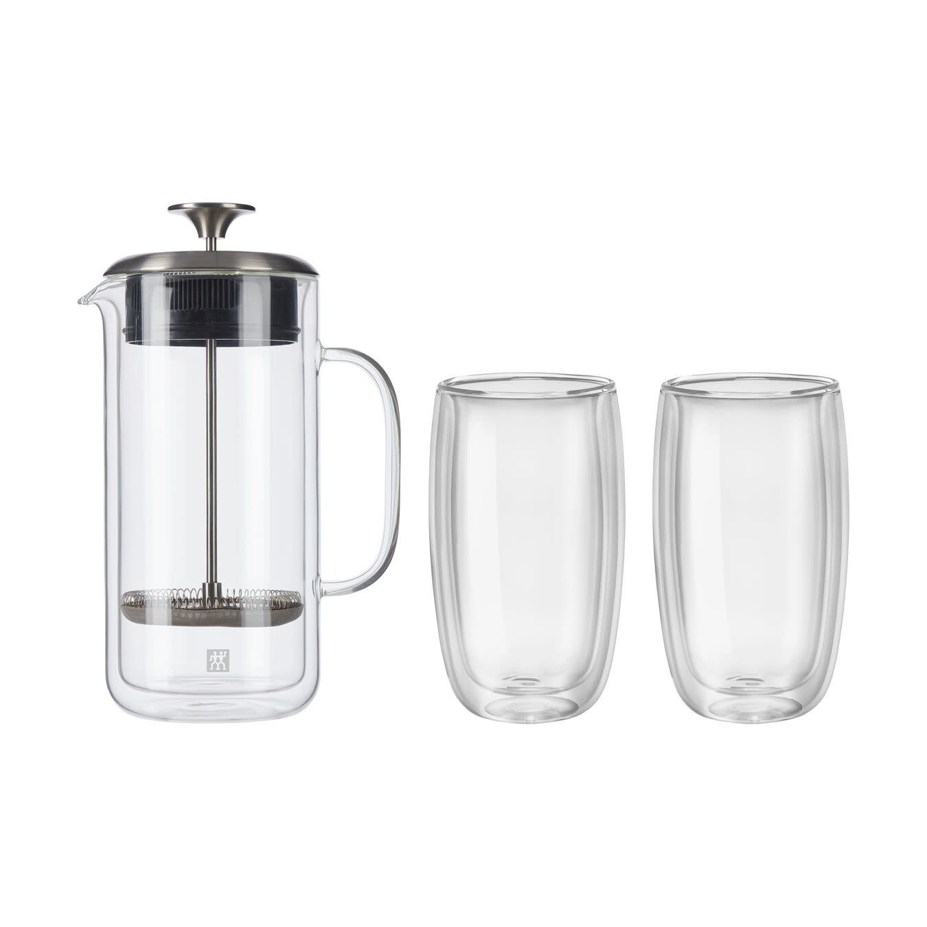 Zwilling Sorrento Double Wall French Press 27 oz & Latte Glass 11.8oz