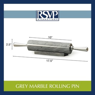 RSVP RSVP Grey Marble Rolling Pin with Stand