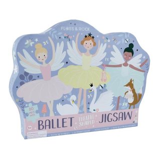 Floss & Rock Floss & Rock Enchanted Ballet "Theatre" Shaped Jigsaw with Shaped Box 80 pc