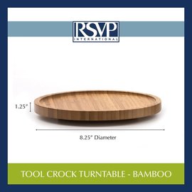 RSVP RSVP Natural Bamboo Tool Crock Turntable