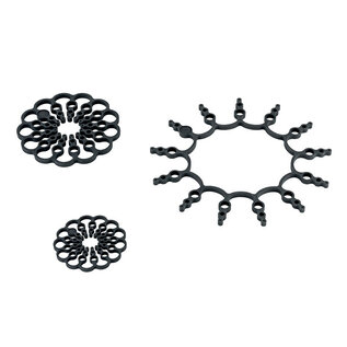 Kuhn Rikon Kuhn Rikon Trivet and Pan Guard Set/3 - one 5.5" and two 6.25" (black)