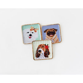 One Hundred 80 Degrees One Hundred 80 Degrees Wood Pug, Shih Tzu, Basset Plate Assorted Sold Individually CLOSEOUT