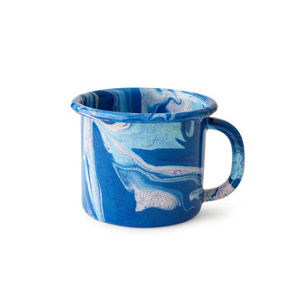 Bornn Bornn Enamelware Mug 12 oz Multi Swirl Cobalt  CLOSEOUT/NO RETURN