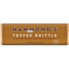 Hammond's Candies Hammond's Natural Toffee Brittle Dark Chocolate Candy Bar