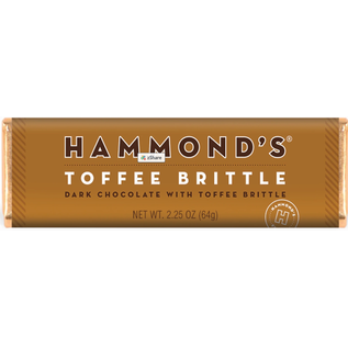 Hammond's Candies Hammond's Natural Toffee Brittle Dark Chocolate Candy Bar