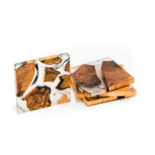 Lynn & Liana Designs Lynn & Liana Designs Cedar and Resin Coasters set of 4 CLOSEOUT/NO RETURN